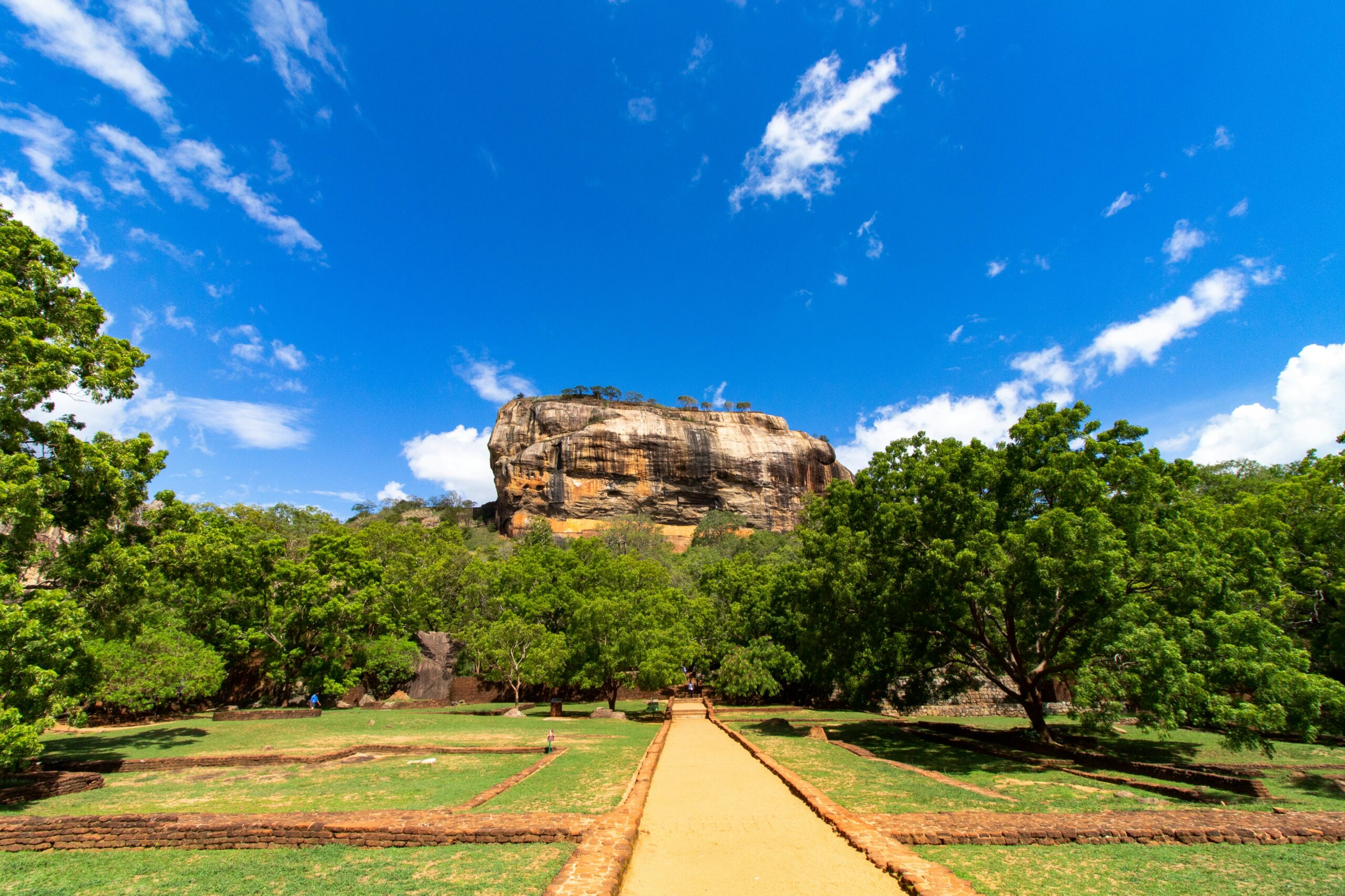 Sigiriya Rock Fortress Sri Lanka with panoramic sunrise view