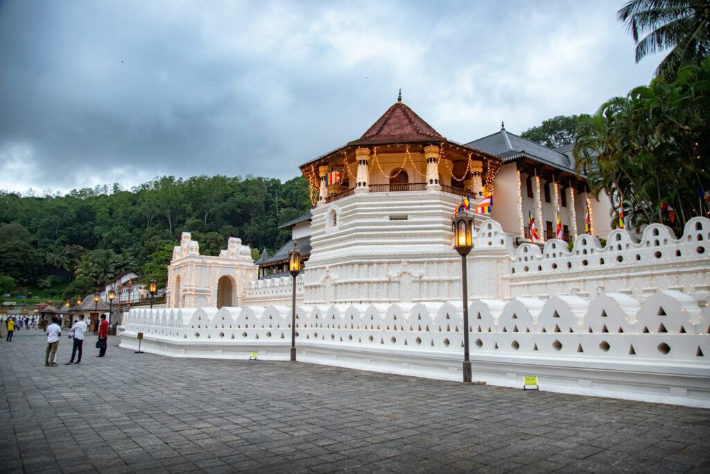 Temple of the Tooth Relic in Kandy Sri Lanka interior view